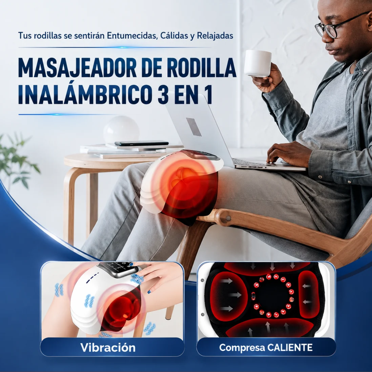 FlexCare™ Potente Masajeador de rodilla