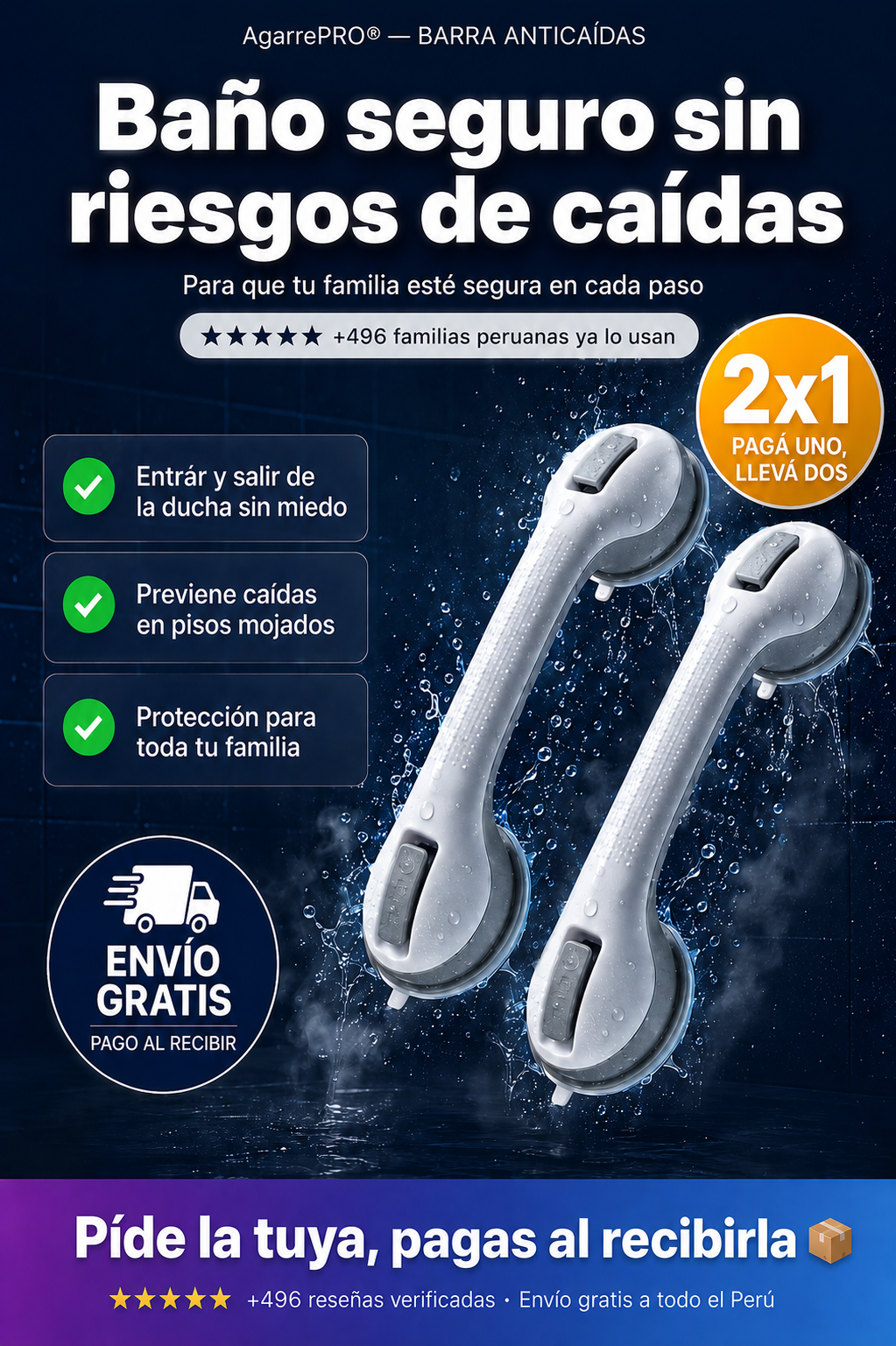 AgarrePRO® BARRA ANTICAIDAS