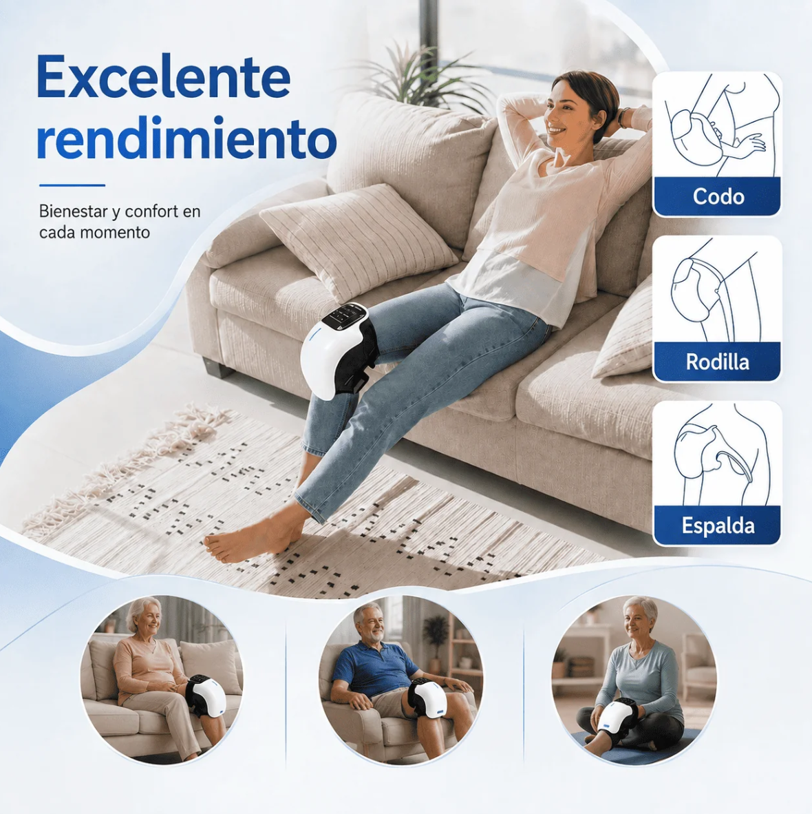 FlexCare™ Potente Masajeador de rodilla